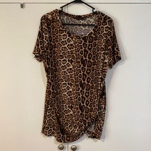Cheetah print dressy top